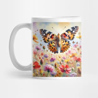 Pop Lady Butterfly - Watercolor Butterfly Mug